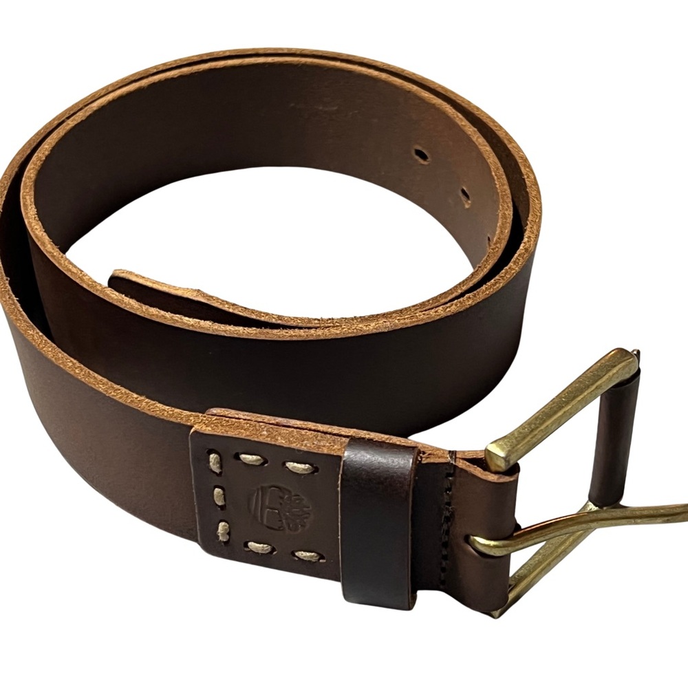 Timberland NWOT Men's Brown Leather Belt Size 32 Casual Minimalist Closet Staple